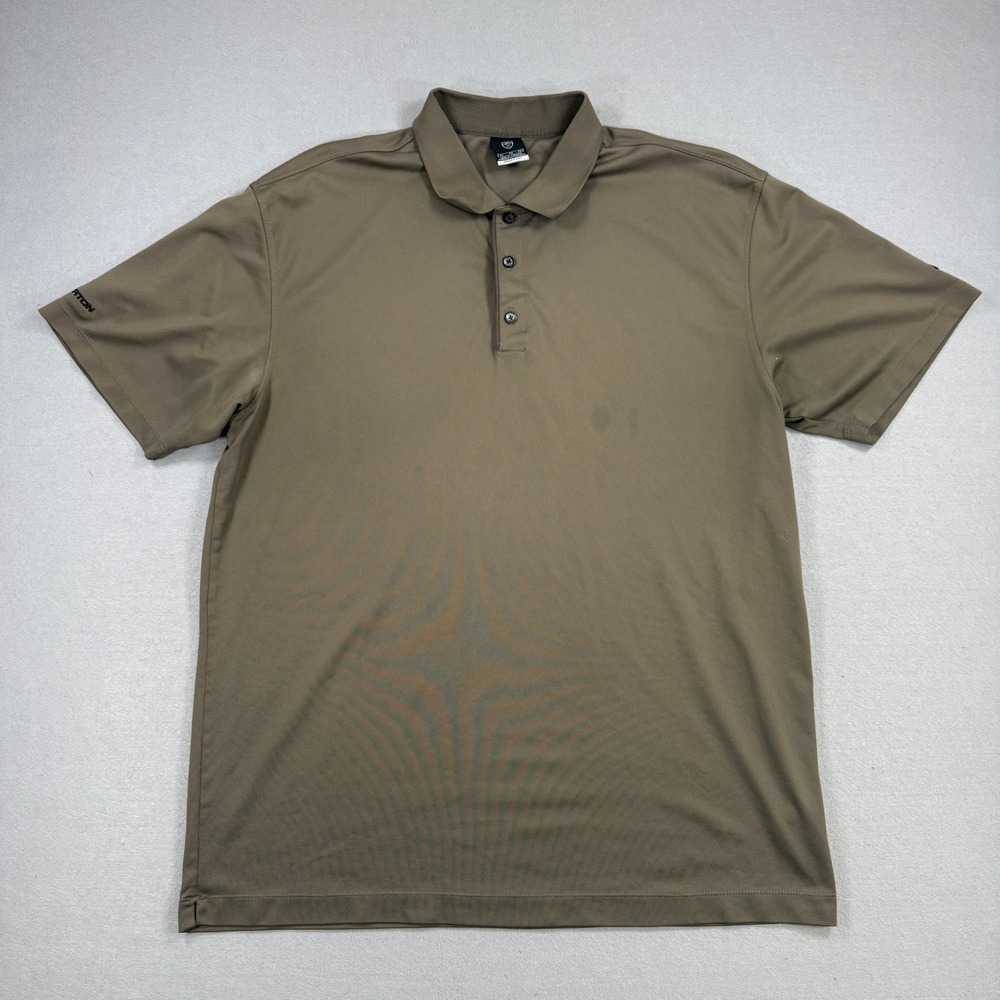 Nike‎ Golf Polo Shirt Mens XL Brown Short Sleeve NikeFit Dry Classic Athletic